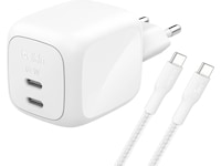 Belkin 67W Dual USB-C PD Gan vegglader hvit Mobilladere