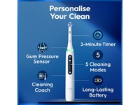 Oral-B iO5 elektrisk tannbørste (hvit) Tannbørstehoder