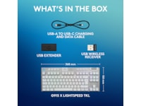 Logitech G915 X Lightspeed TKL Trådløst Gamingtastatur (hvit) -B-Grade Demo tastatur
