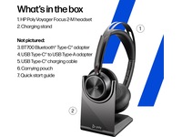 Poly Voyager Focus 2 MS USB-C Headset med ladestativ -B-Grade Demo headset