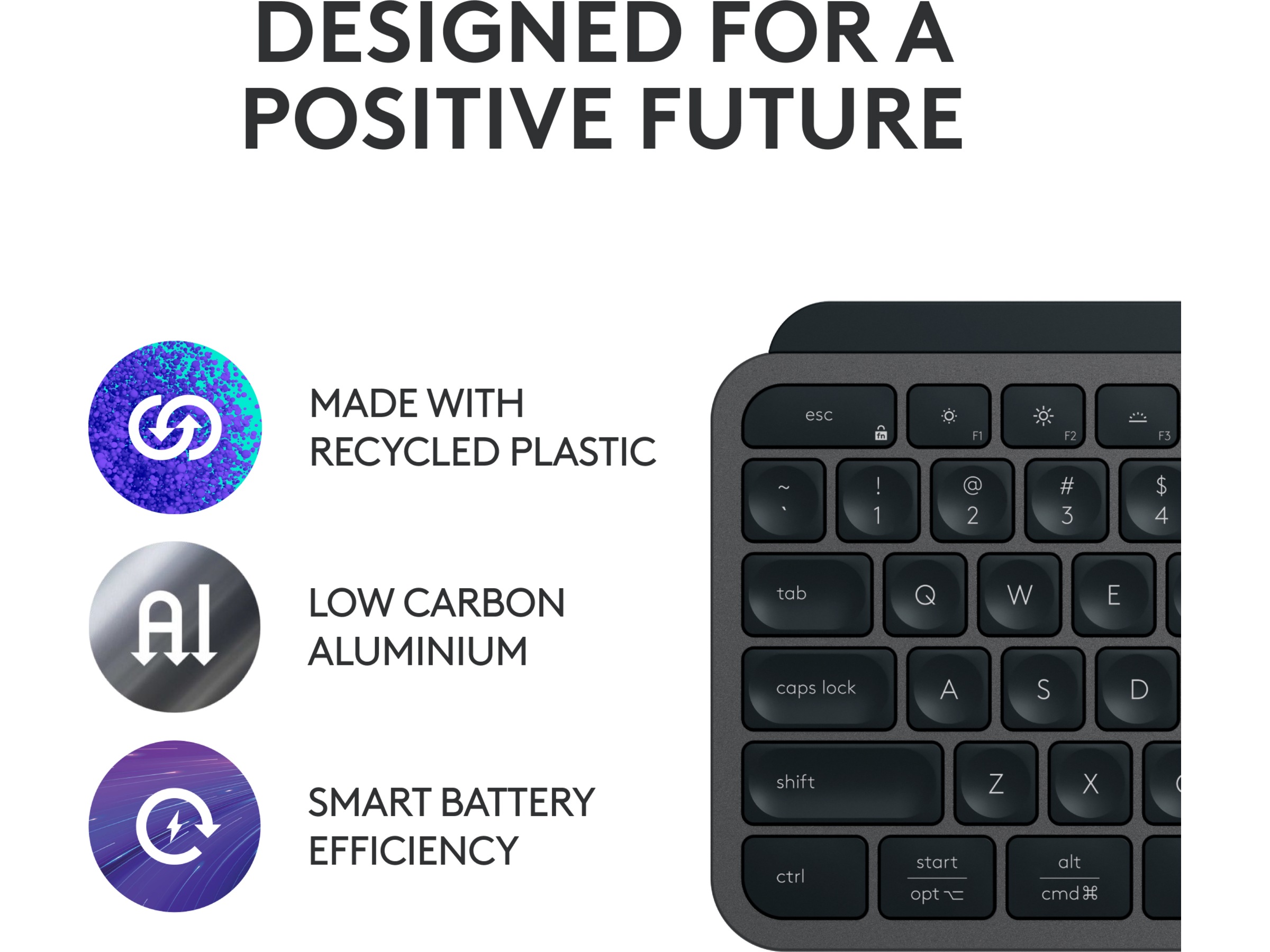 Logitech MX Keys S Trådløst Tastatur (graphite) Tastatur