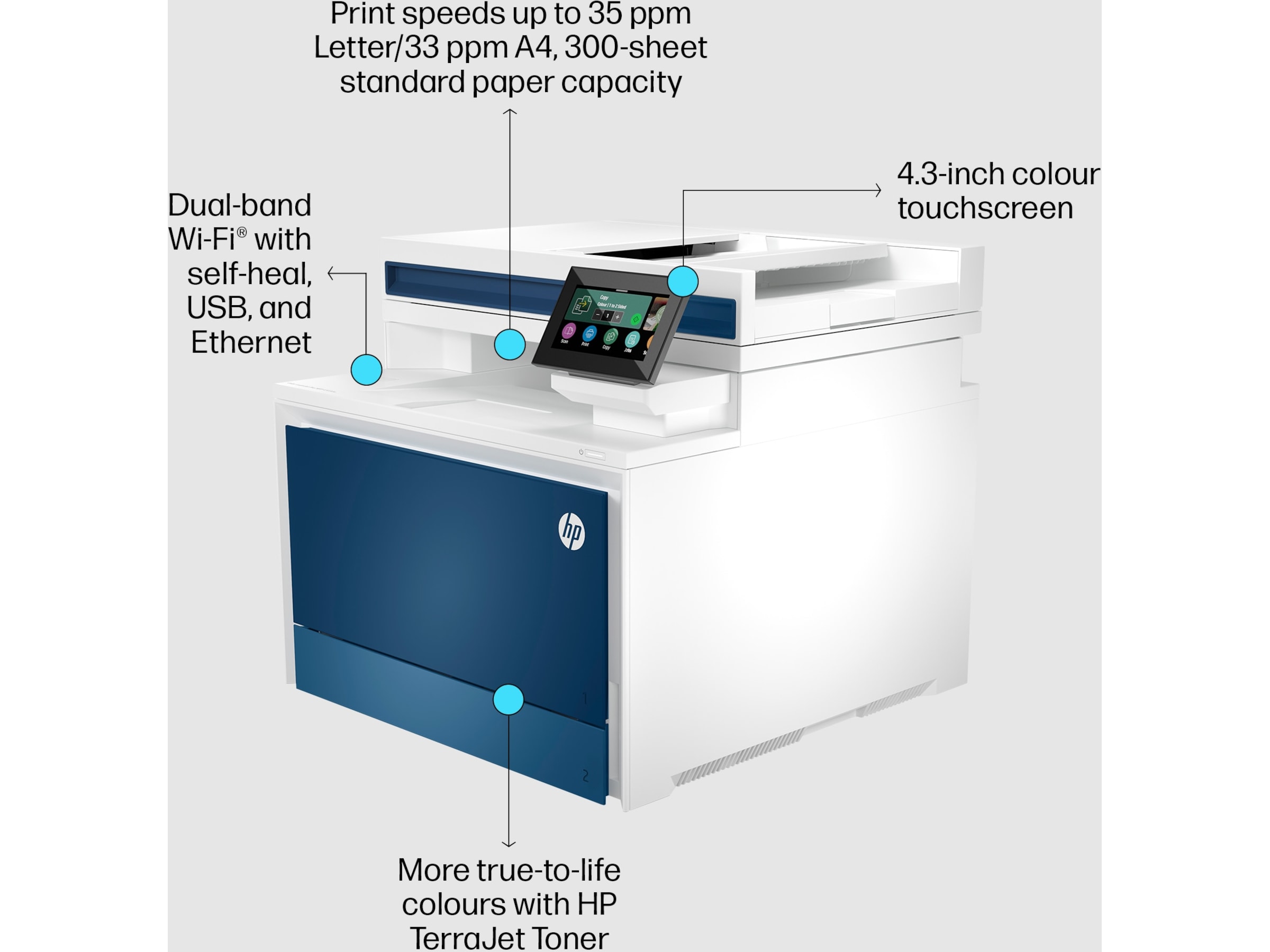 HP skriver Color LaserJet Pro MFP 4302dw Skrivere