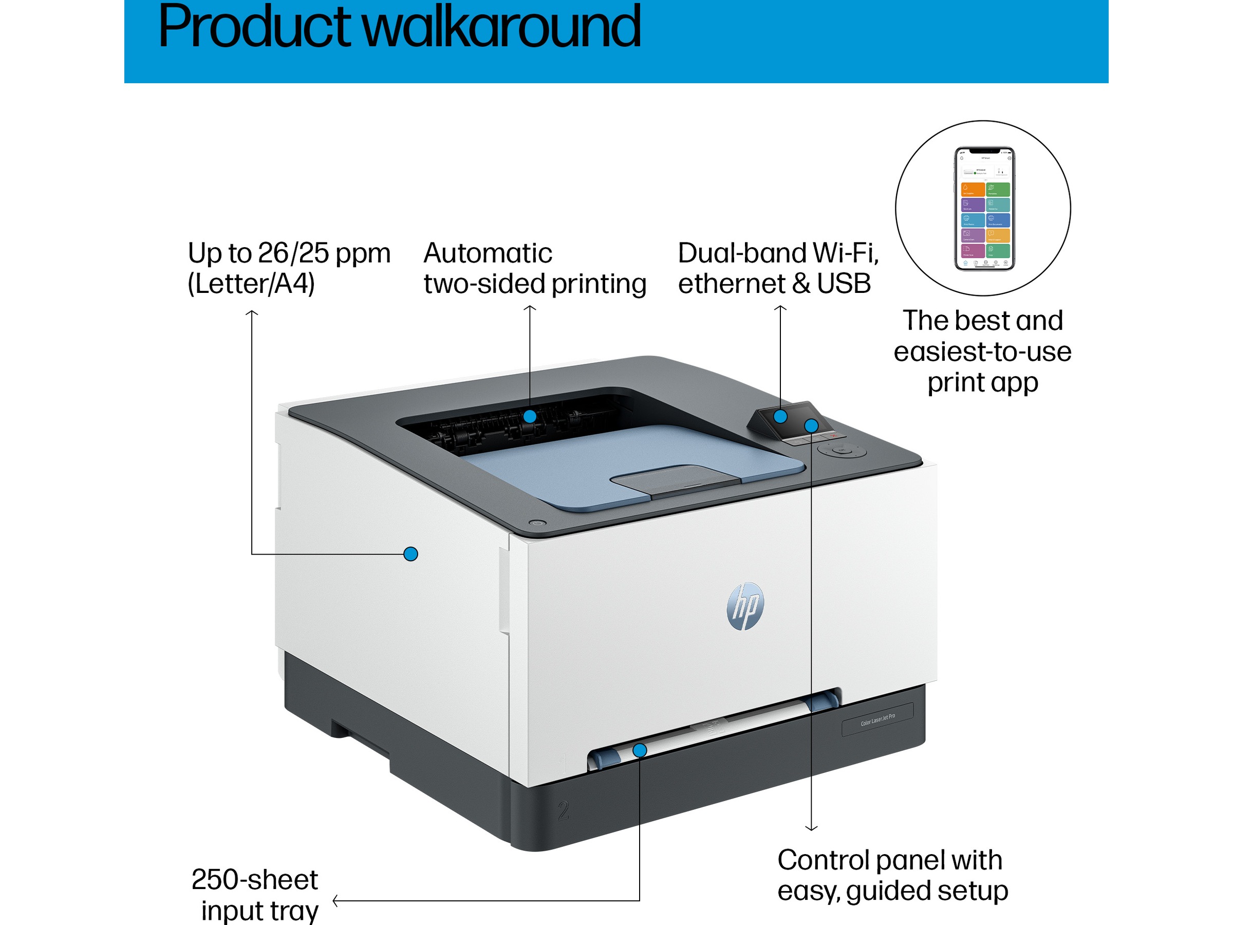 HP LaserJet Pro 3202dw laserskriver Skrivere