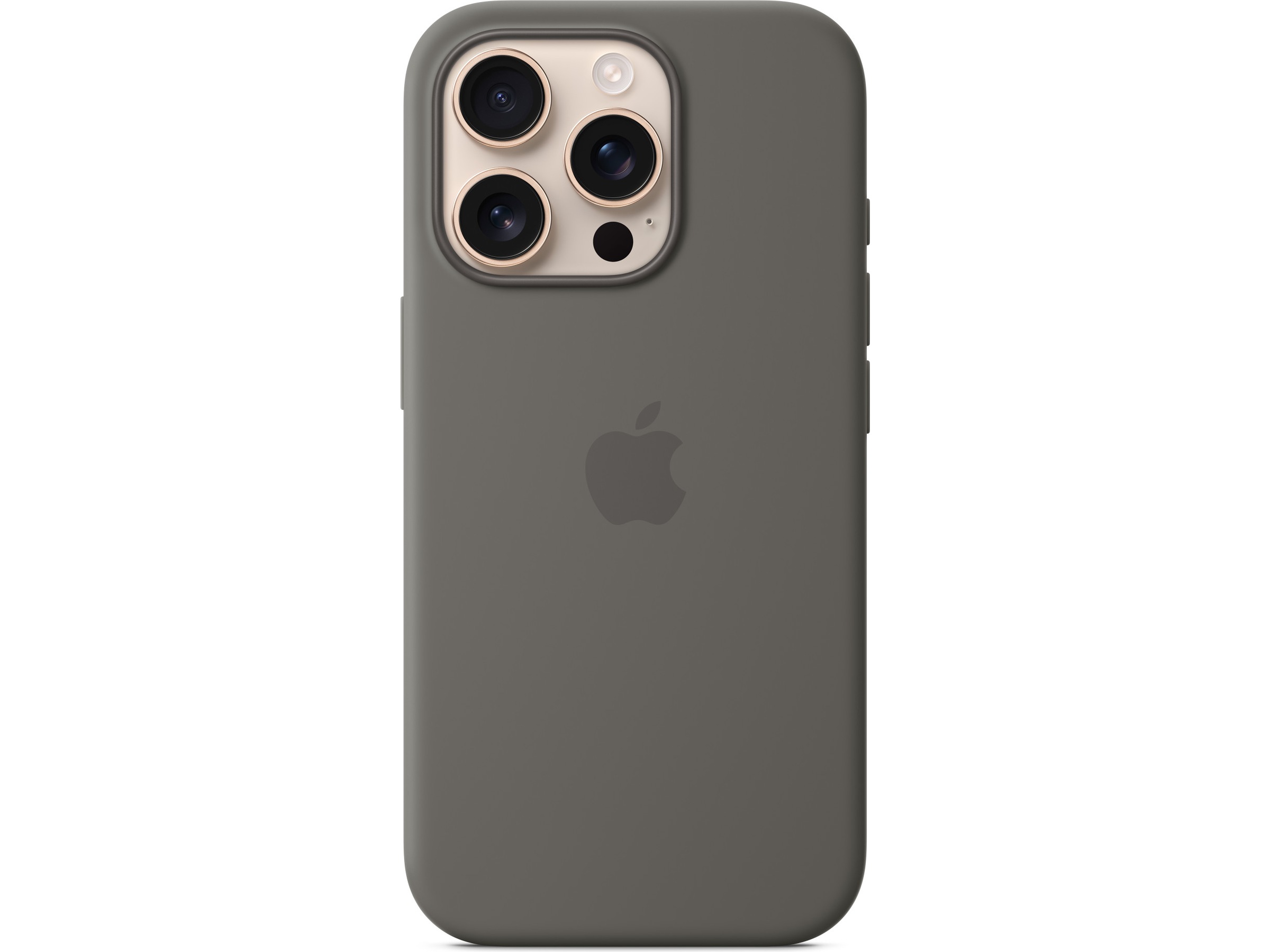 Apple iPhone 16 Pro Silikondeksel (steingrå) Deksel til mobiltelefon