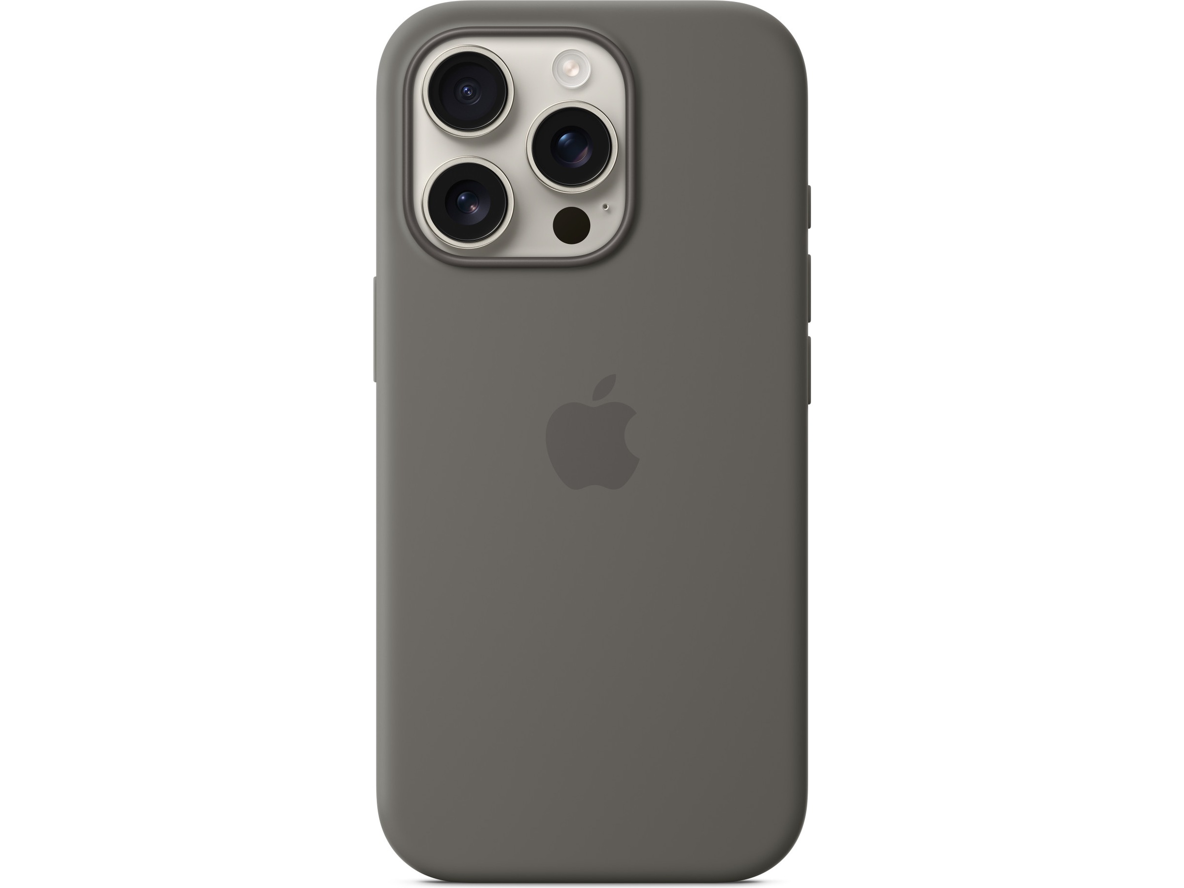 Apple iPhone 16 Pro Silikondeksel (steingrå) Deksel til mobiltelefon