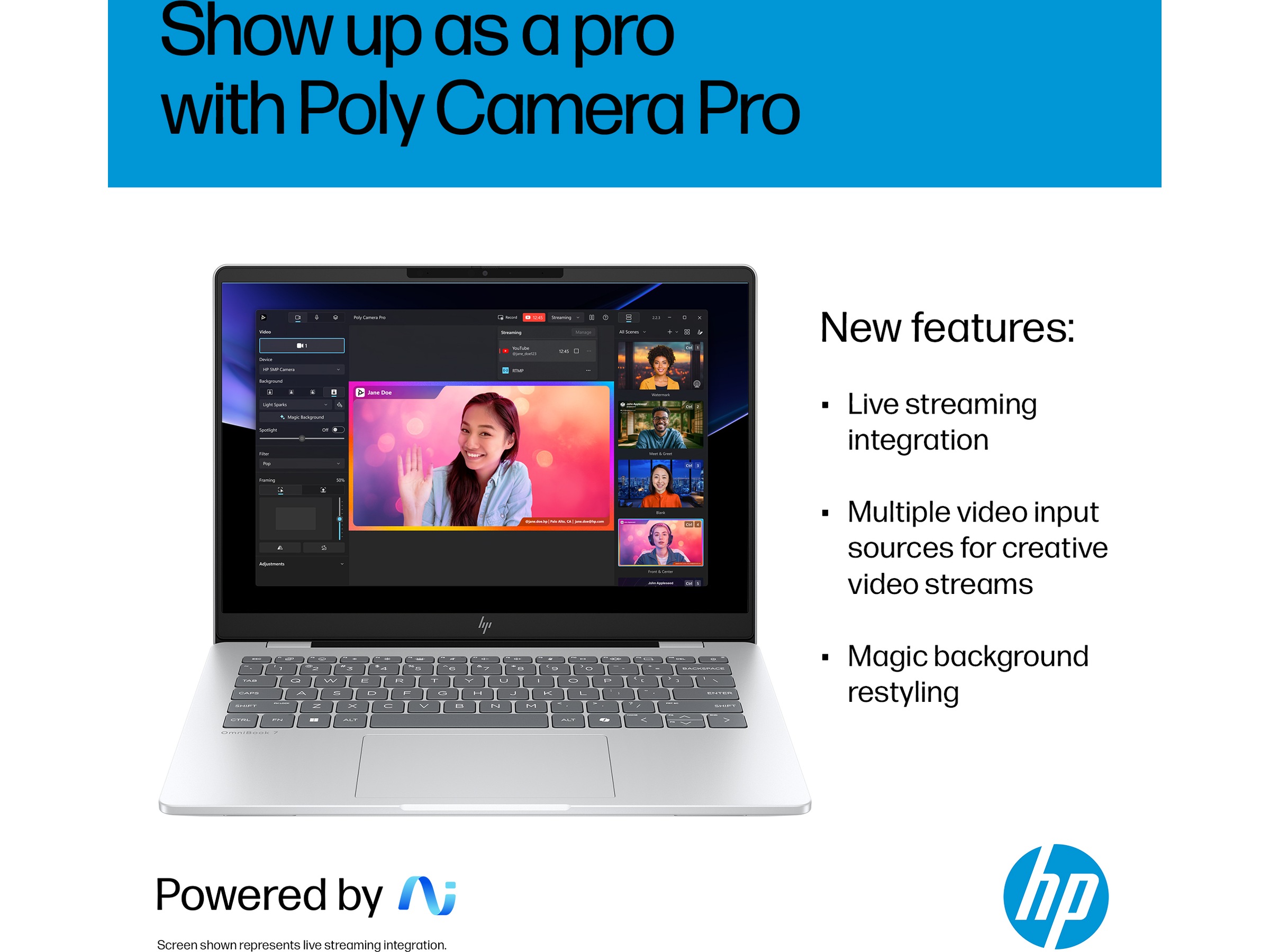 HP OmniBook 7 AI 14-fr0071no 14" 2K OLED PC - Bærbar / laptop