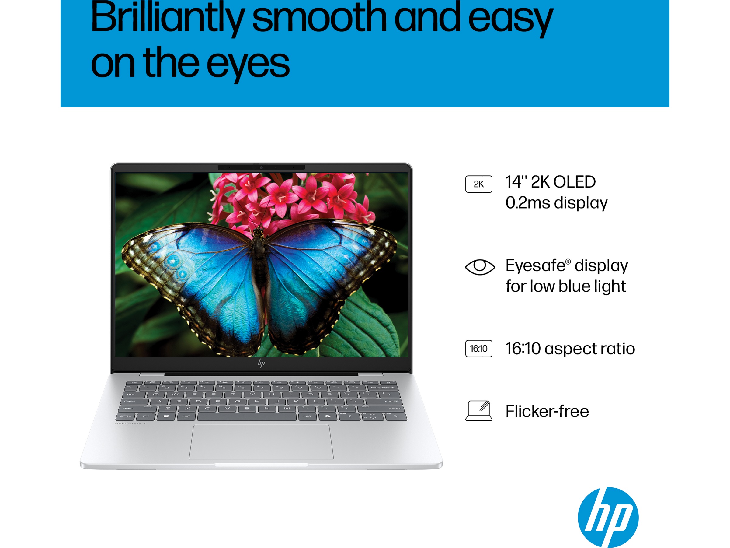 HP OmniBook 7 AI 14-fr0071no 14" 2K OLED PC - Bærbar / laptop