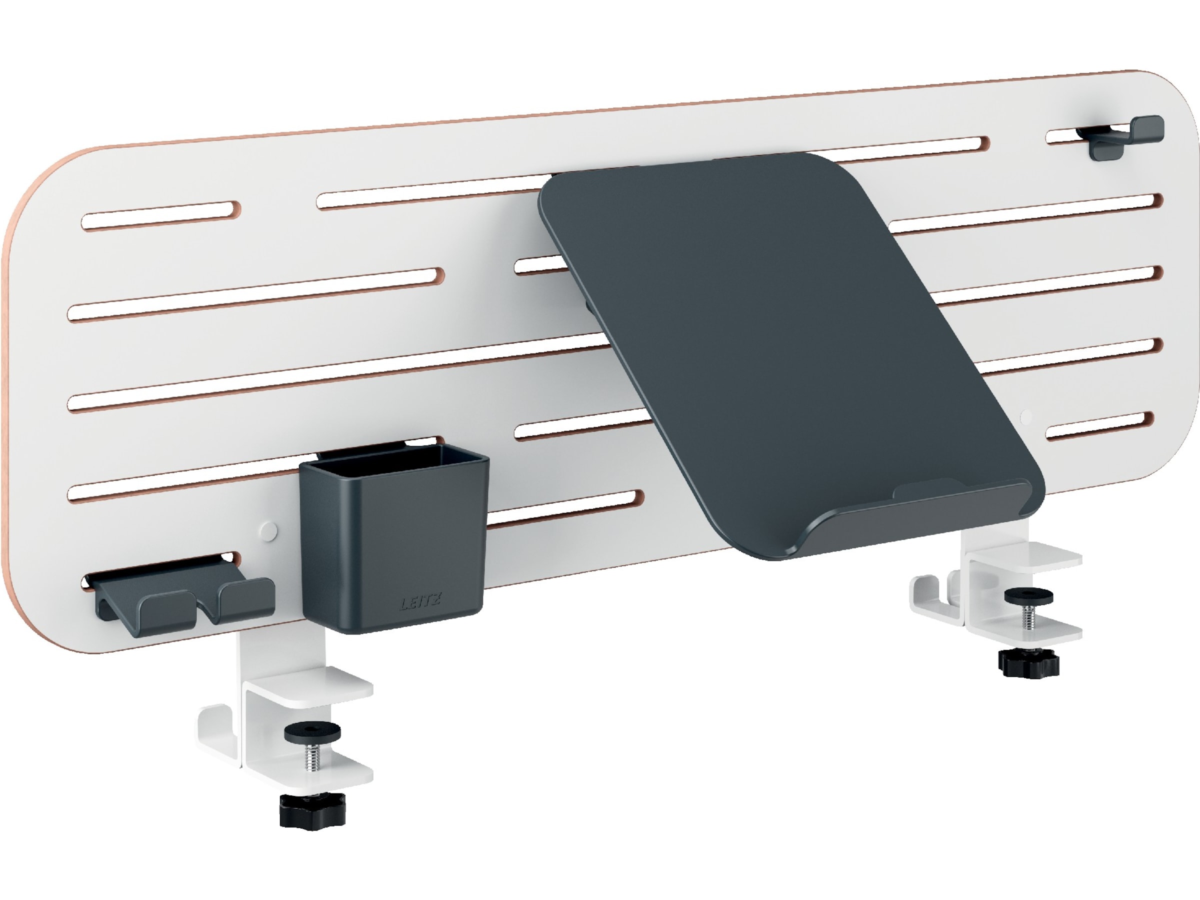 Leitz Ergo Organiseringstavle Pegboard med laptopholder, 80x25 cm Monteringstavler