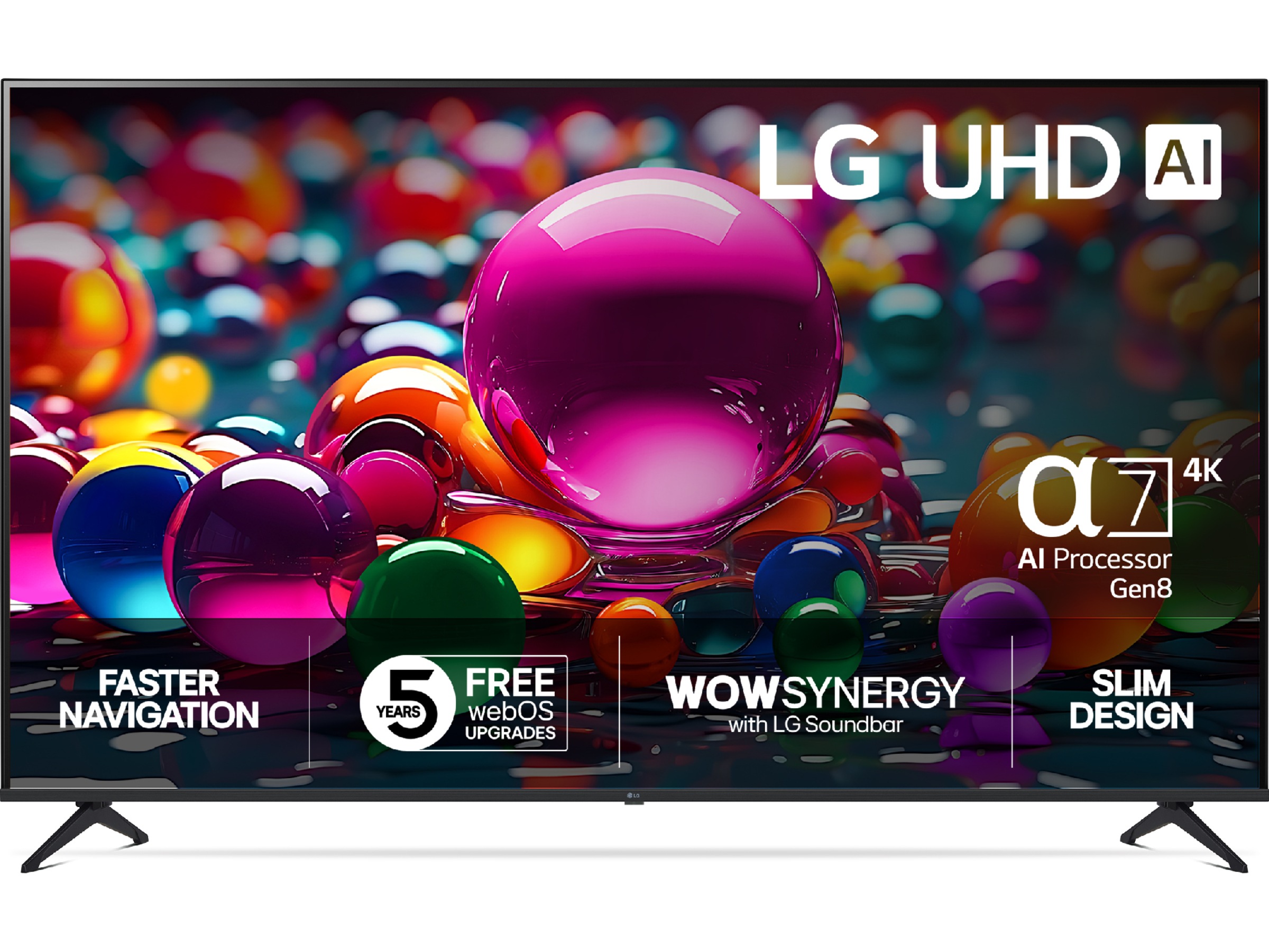 LG 75'' UA75 AI 4k Smart TV (2025) -B-Grade Demo TV/projektor