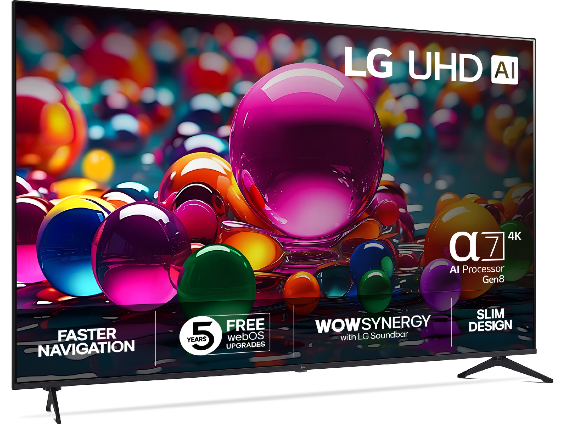 LG 75'' UA75 AI 4k Smart TV (2025) -B-Grade Demo TV/projektor