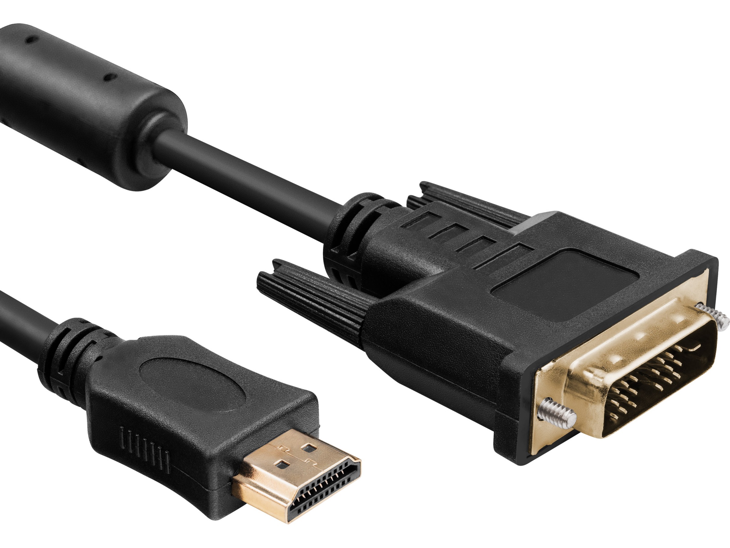 HDMI til DVI kabel 3m (sort) Monitorkabler