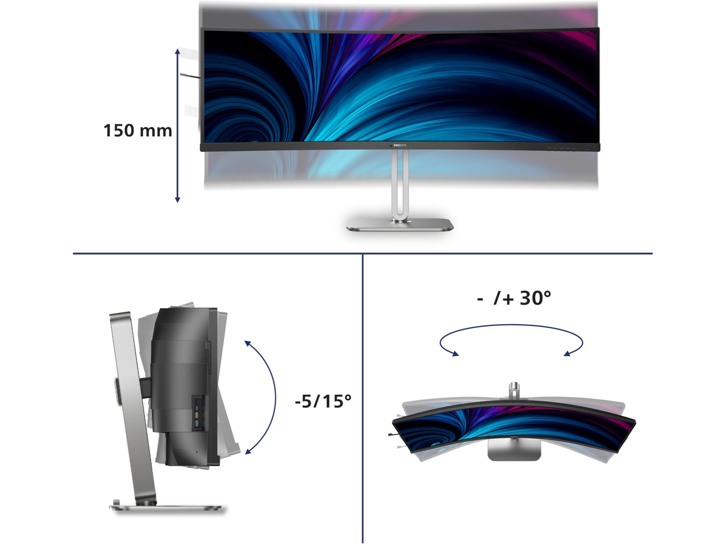 Philips 49" curved skjerm 49B2U5900C/00 Skjermer