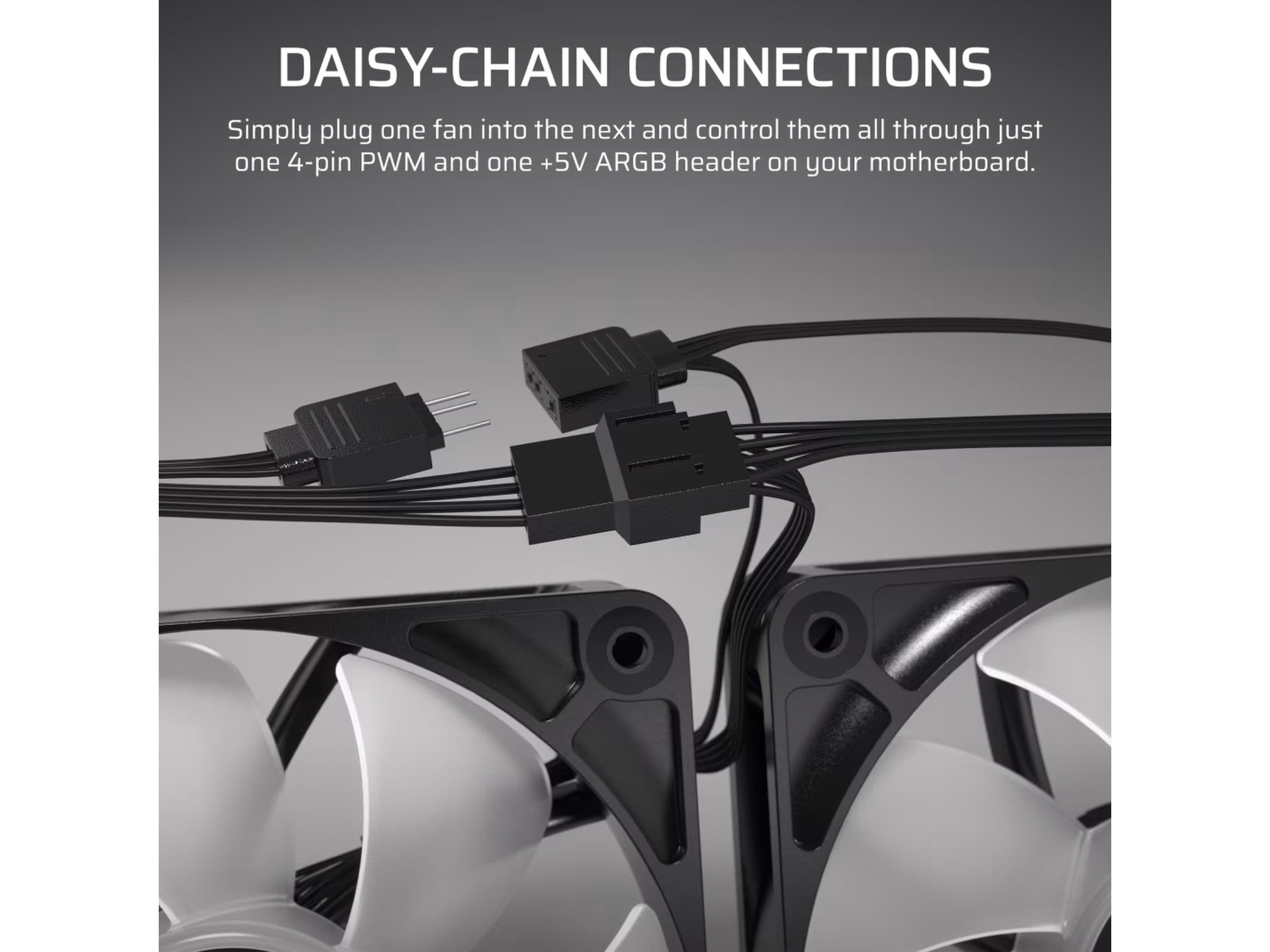 Corsair RS120 ARGB Vifte 3pk (hvit) Vifter