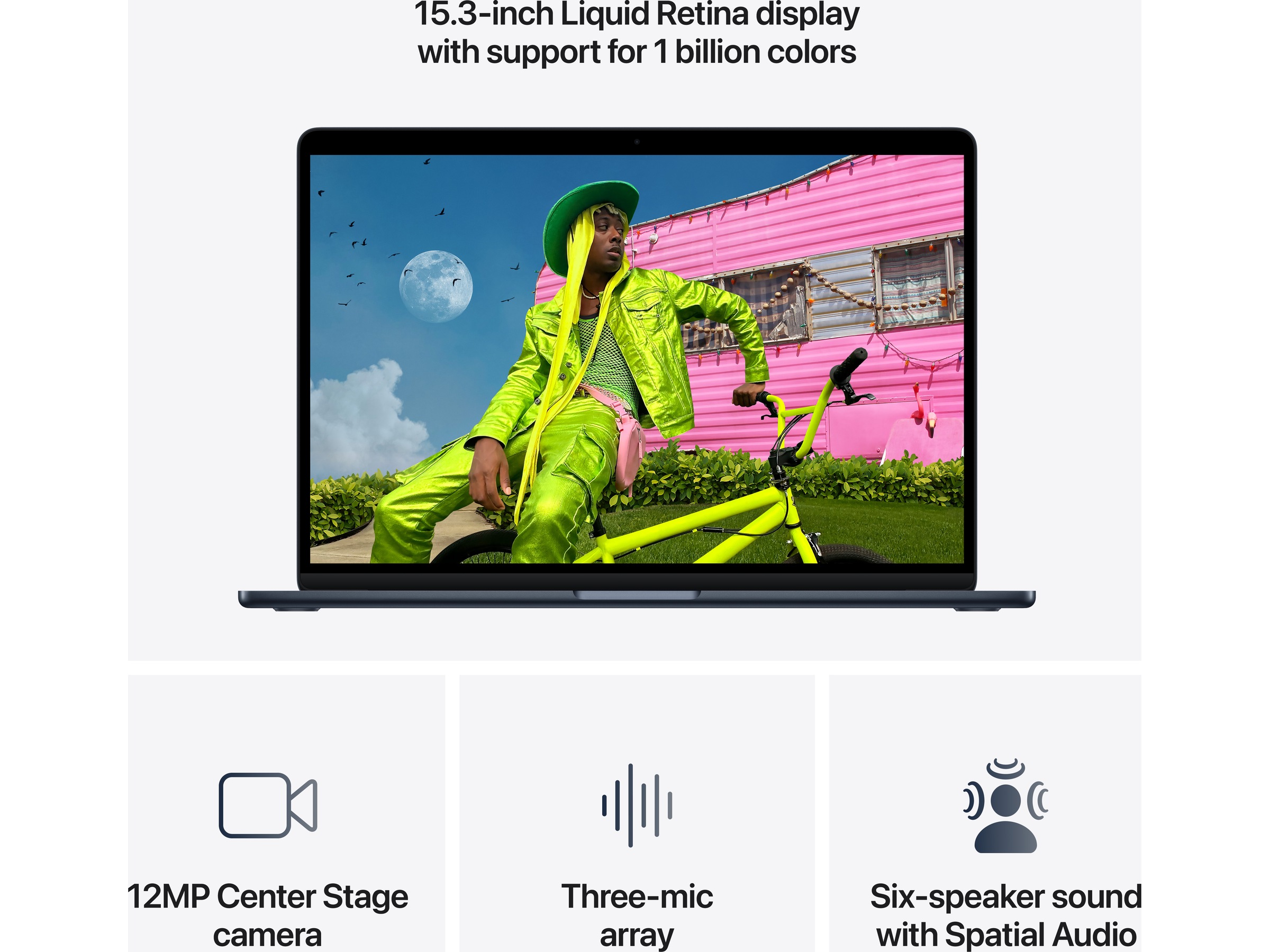 MacBook Air 15" M5 (2026) 1TB (midnatt) PC - Bærbar / laptop