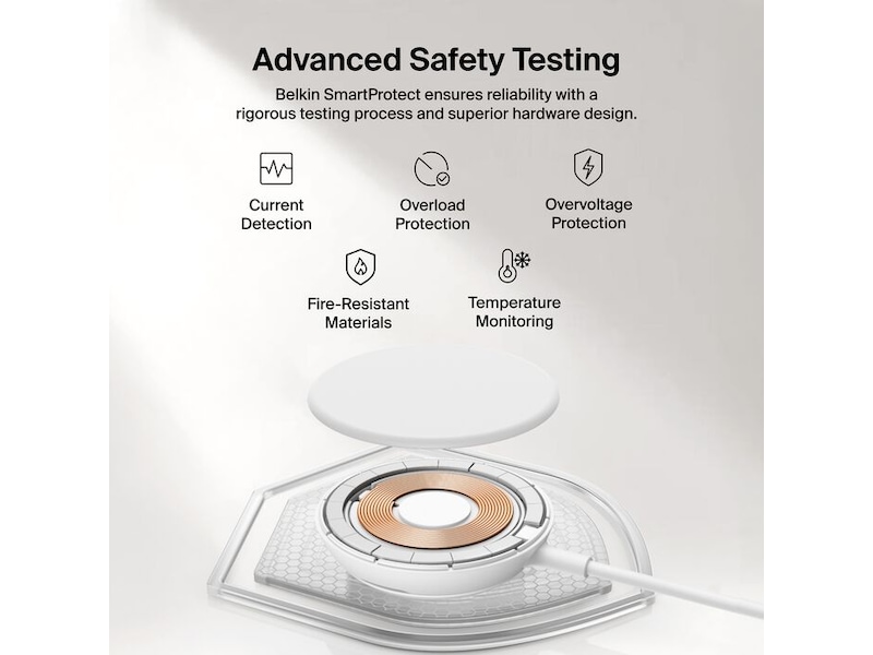 Belkin UltraCharge 25W Qi2 magnetisk ladeplate med støtteben Trådløs lader