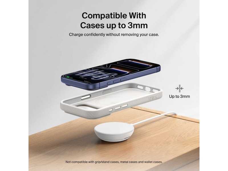 Belkin UltraCharge 25W Qi2 magnetisk ladeplate med støtteben Trådløs lader