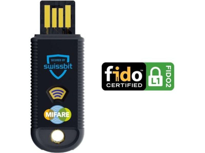Swissbit iShield Key USB-A sikkerhetsnøkkel med FIDO2 og MIFARE Antivirus / Sikkerhet