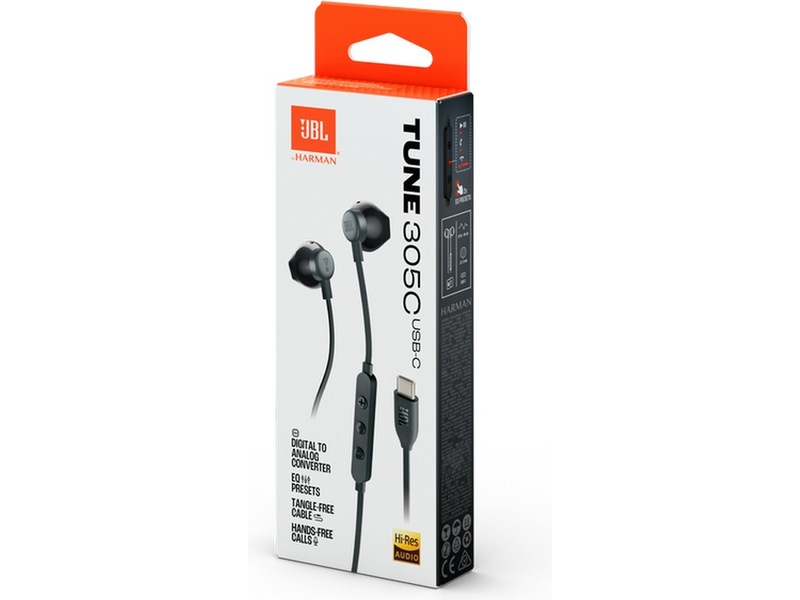JBL Tune 305C kablede ørepropper, In-Ear (svart) Ørepropper