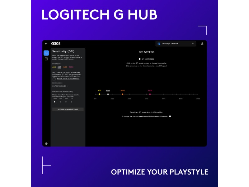 Logitech G305 LIGHTSPEED Trådløs Gamingmus (sort) Gamingmus