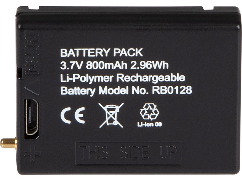 iiglo Oppladbart Li‐polymer batteri 800 mAh Hodelykter & lommelykter