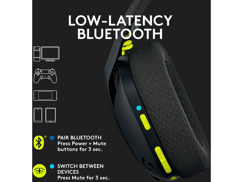 Logitech G435 LIGHTSPEED Trådløst Gaming Headset (sort) Gaming headset