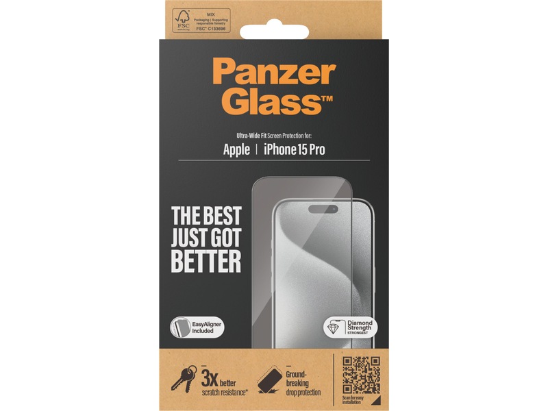 Panzerglass iPhone 15 Pro Skjermbeskytter Skjermbeskyttelse