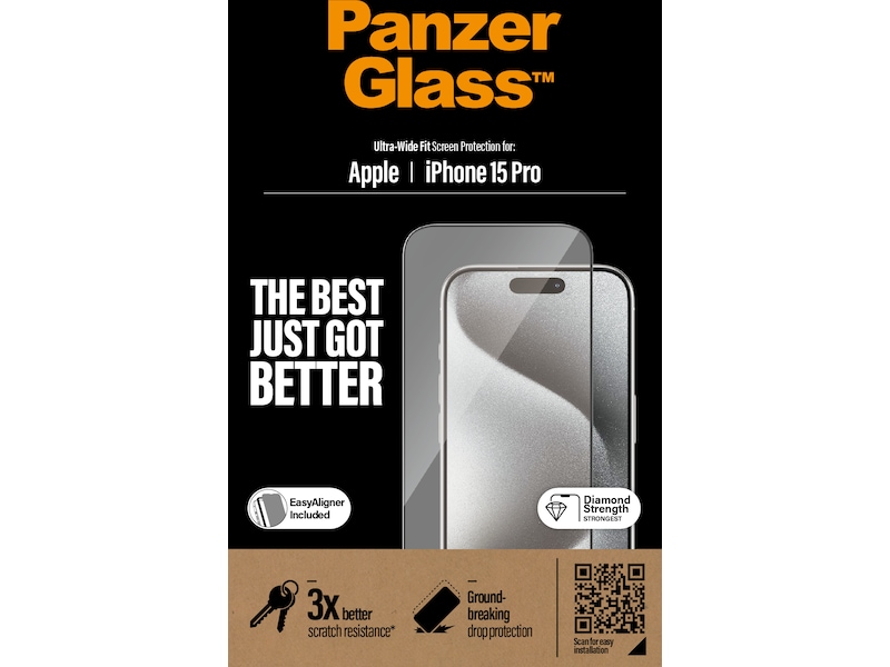 Panzerglass iPhone 15 Pro Skjermbeskytter Skjermbeskyttelse