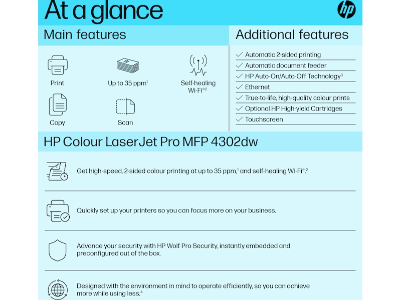 HP skriver Color LaserJet Pro MFP 4302dw Skrivere