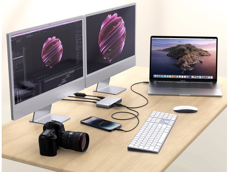 Belkin Connect Thunderbolt 4 5-i-1 Core Docking (grå) Dockingstasjon & USB-HUB