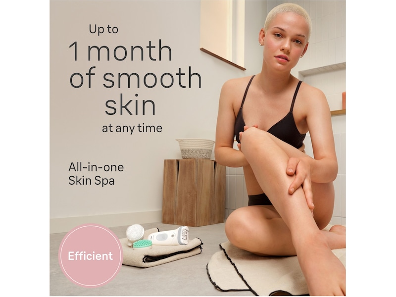 Braun Silk-épil 7 SkinSpa SE7-081 Epilator (hvit/sølv) Epilator & IPL-hårfjerning