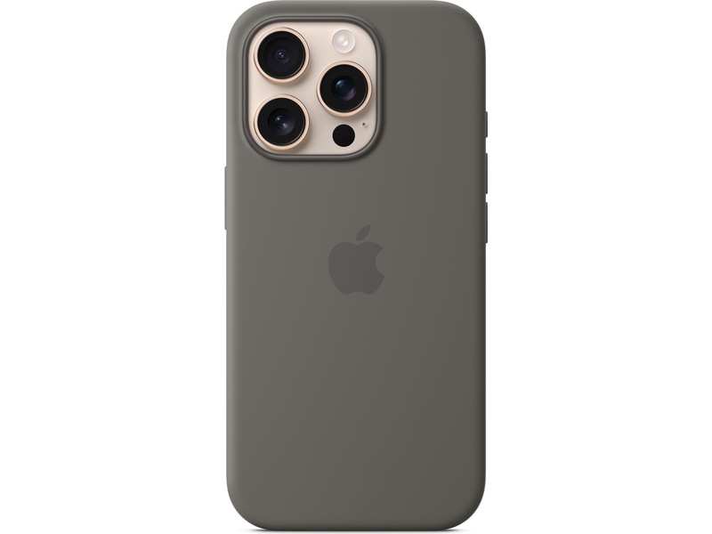 Apple iPhone 16 Pro Silikondeksel (steingrå) Deksel til mobiltelefon