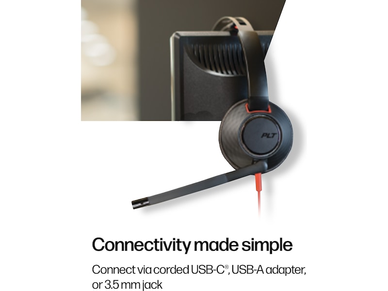 Poly Blackwire 5220 MS Teams USB-C Headset Hodesett, kablet