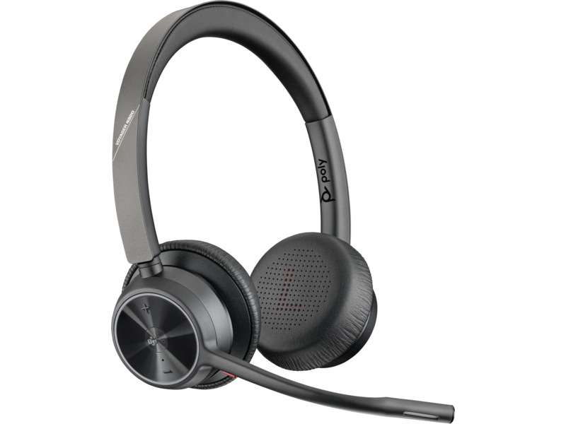 Poly Voyager 4320-M MS USB-C Headset med ladestativ Hodesett, trådløse