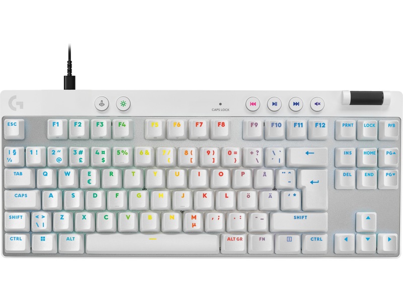 Logitech G Pro X TKL Rapid gamingtastatur (hvit) Gamingtastatur