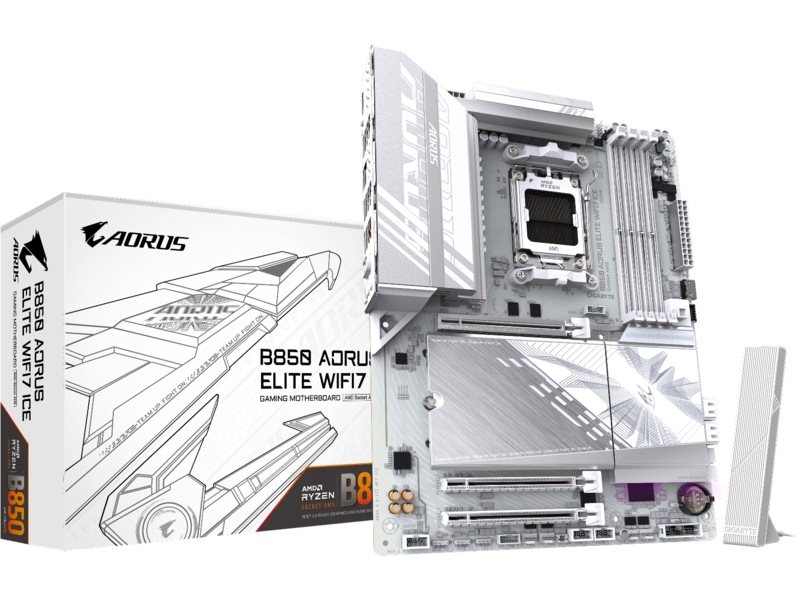 Gigabyte B850 AORUS ELITE WF7 ICE Hovedkort AMD Socket
