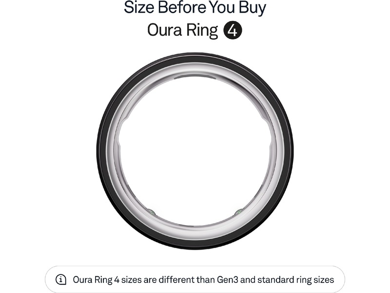 Oura Ring 4 Smart Ring str. 9 (sort) Smart ring