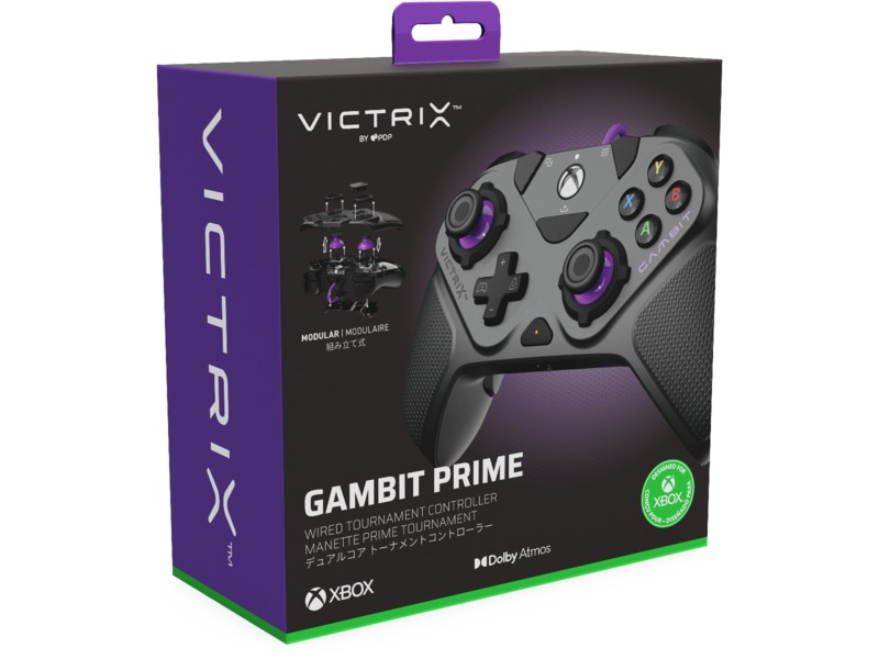 PDP Victrix Gambit Prime XSX kablet kontroller (grå) Tilbehør