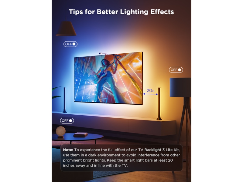 Govee TV Backlight 3 Lite Kit Led strips & underholdning