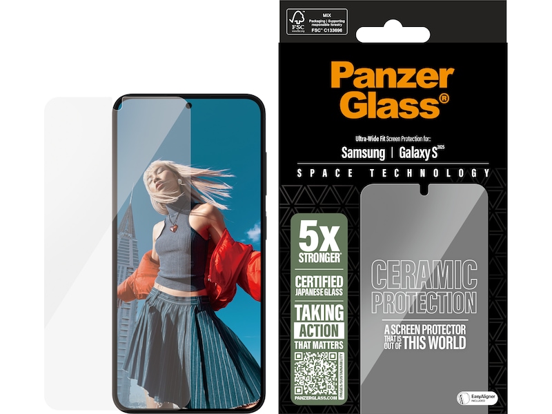 PanzerGlass Galaxy S25 Ceramic Skjermbeskytter Skjermbeskyttelse