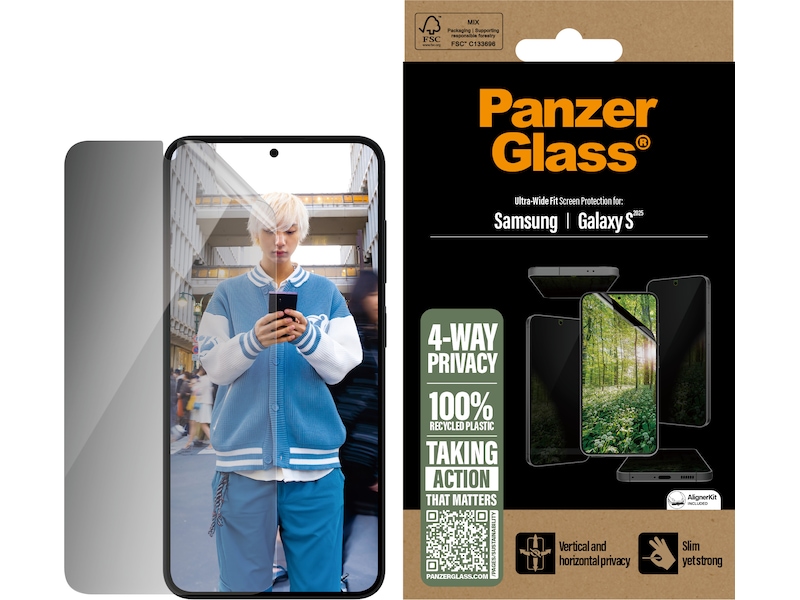 PanzerGlass Galaxy S25 / S24 ECO MATRIX 4-veis Privacy Skjermbeskytter Skjermbeskyttelse