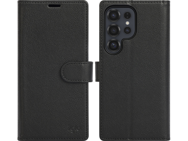 iiglo Galaxy S25 Ultra 2-i-1 Lommebokdeksel (sort) Deksel til mobiltelefon