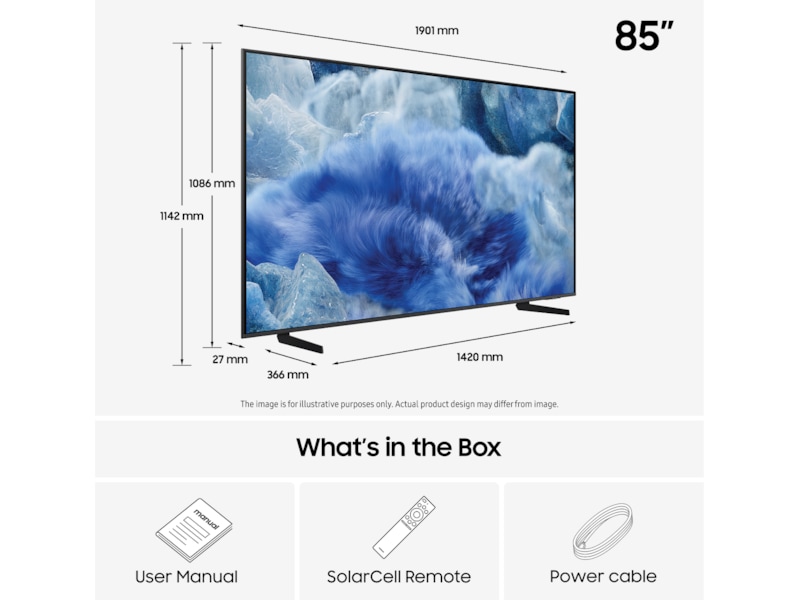 Samsung 85" Q8FA QLED 4K Smart TV (2025) Over 80 tommer TV