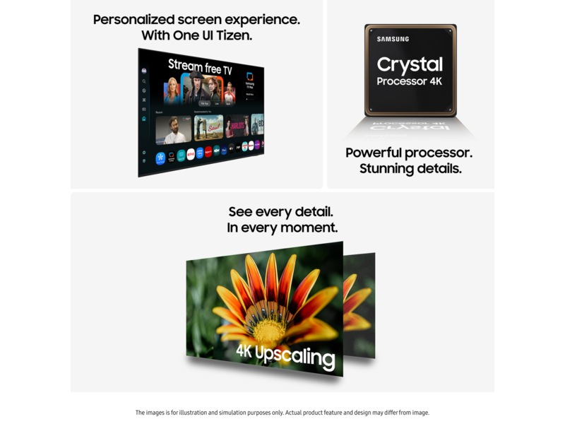 Samsung 85" U7005F UHD 4K Smart TV (2025) Over 80 tommer TV