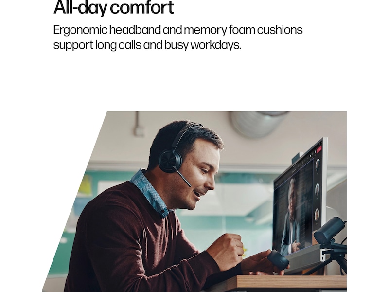 HP Poly Voyager Focus 2 MS USB-C trådløst headset Hodesett, trådløse