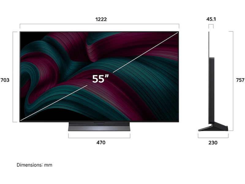 LG 55" C5 AI 4K OLED Smart TV (2025) 50 - 59 tommer TV