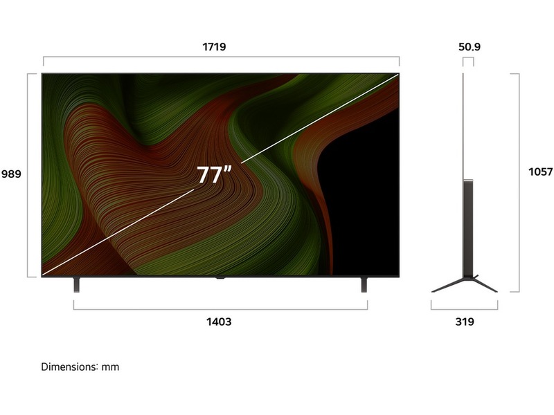 LG 77" B5 AI 4K OLED Smart TV (2025) 70 - 79 tommer TV