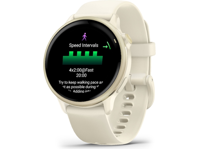 Garmin Vivoactive 6 AMOLED 42mm GPS (bone/lunar gold) Smartklokker