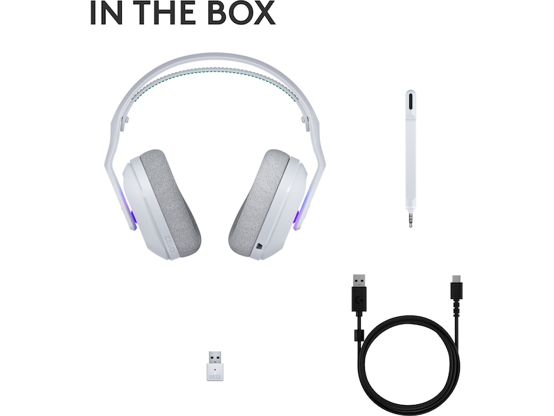 Logitech G522 Lightspeed Trådløst Gaming Headset (hvit) Gaming headset