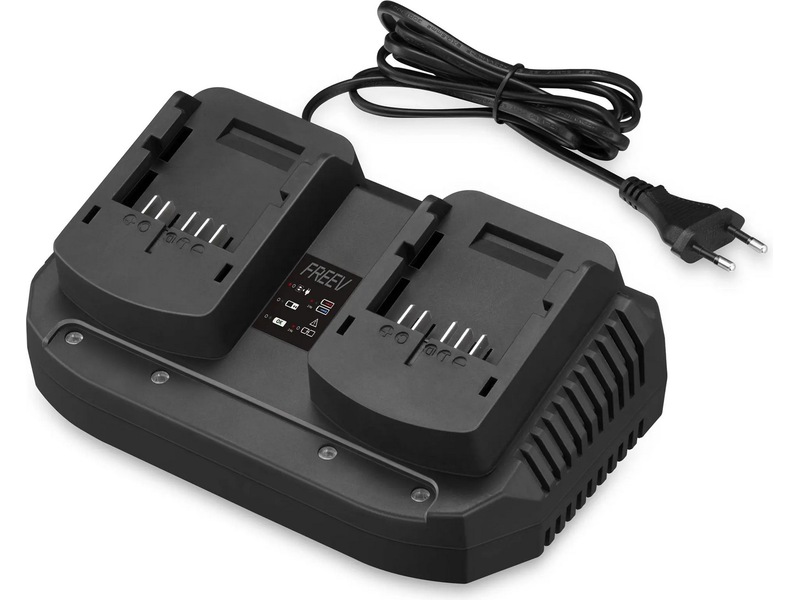 Freev 20V-system dobbel batterilader Tilbehør til snøfresere