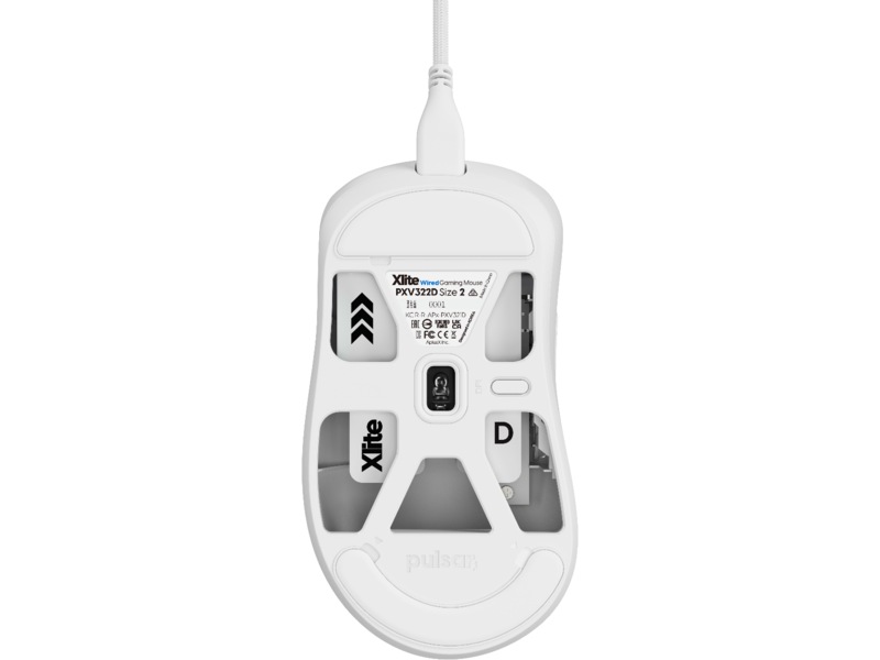 Pulsar Xlite Medium Gamingmus (hvit) Gamingmus